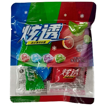 Леденцы Show Off Фруктовые Мятные 25г