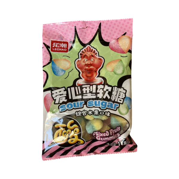 Marmeladnye konfety Lechao Sour kislye serdechki 118g