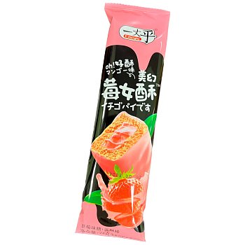 Печенье E zhanghu Батончик с начинкой Клубника 24г