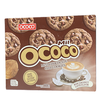 Печенье OCOCO со вкусом кокосового латте128г 