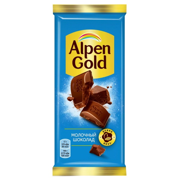 Shokolad Alpen Gold molochnyy shokolad 85g