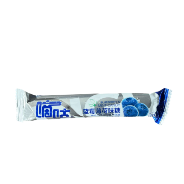 Konfety Delicious Taste myatnye so vkusom golubiki 25g