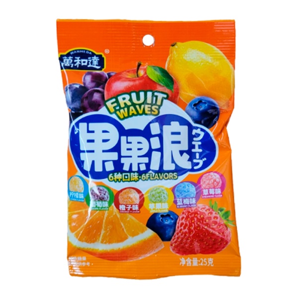 Konfety Wanheda Fruktovye 6 vkusov 25g