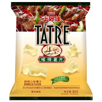 Чипсы Oishi Tatre с соусом барбекю 30г