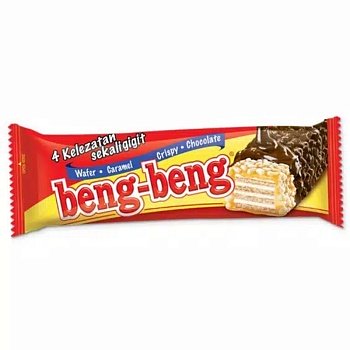 Вафли Beng-Beng с карамелью в шоколадной глазури 22г