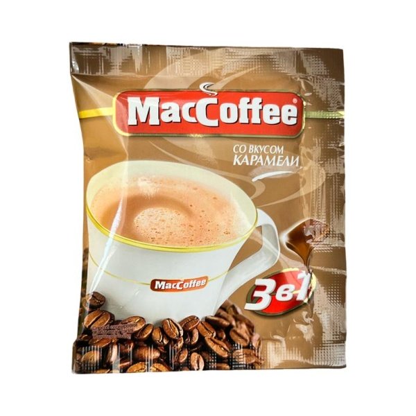 Kofe Maccoffe so vkusom karameli 3 v 1 18gr