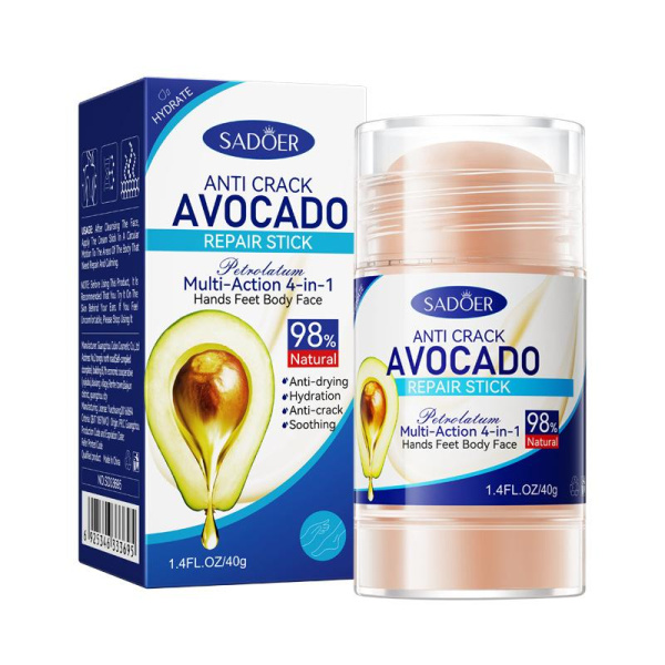 Vosstanavlivayushchiy stik Sadoer dlya kozhi tela s avokado 40g