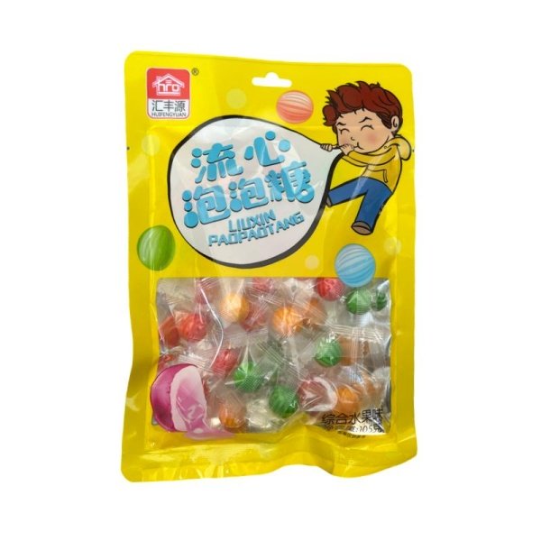 Zhevatelnaya rezinka Huifengyuan s zhidkoy fruktovoy nachinkoy 105g