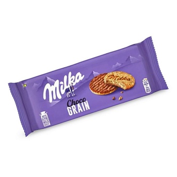 Печенье Milka с овсяными хлопьями в молочном шоколаде 126г