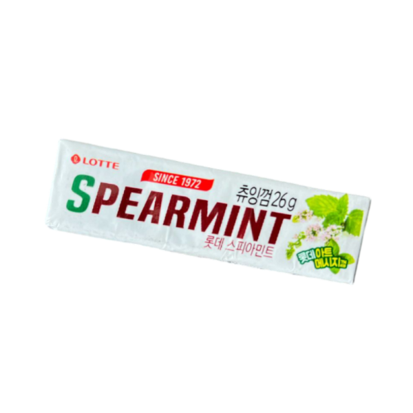 Zhevatelnaya rezinka Lotte Spearmint myatnaya 26g