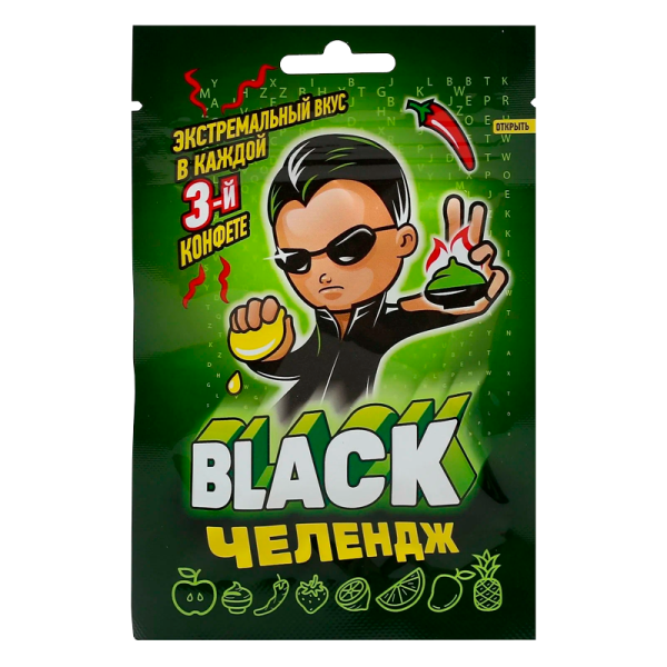 Konfety zhevatelnye Black chelendzh 15g