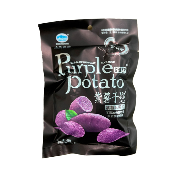 Chipsy Shan Hai Food Purple Potato fioletovyy kartofel 43g