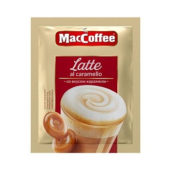 Кофе Maccoffe Latte cо вкусом карамели 22гр