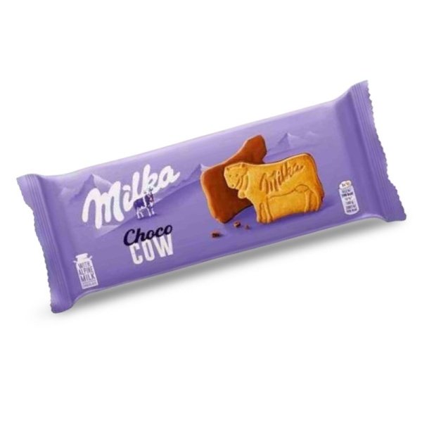 Pechene Milka Choco Moo chastichno pokrytom molochnym shokoladom 120g