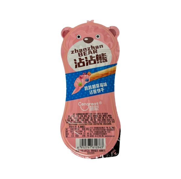 Pechene Gengreat Zhanzhan Bear s yogurtom klubnichnym 35g