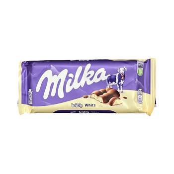 Шоколад молочный Milka Bubbly пористый белый 95г