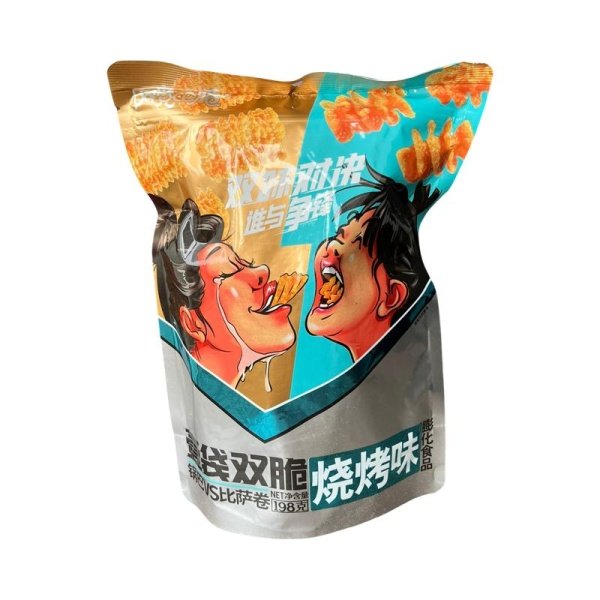 Chipsy Amobacui Double Crunch so vkusom barbekyu 198g