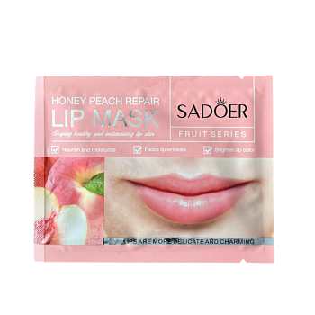 Патчи Sadoer для губ увлажняющие с персиком 8г