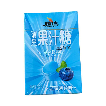 Леденцы Tengda освежающие со вкусом черники и мяты 24г