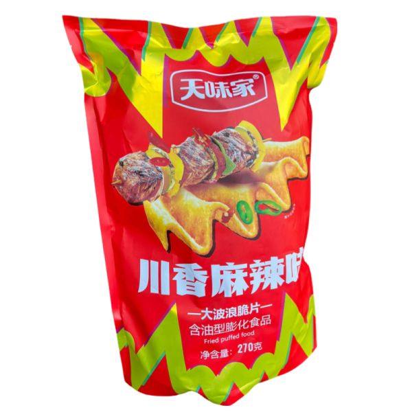 Chipsy Tianweijia so vkusom barbekyu i sychuanskogo sousa 270g