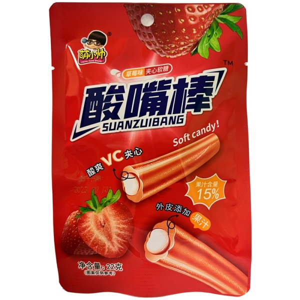 Konfety zhevatelnye Meng Xiao Shuai Suanzuibang Klubnika 22g