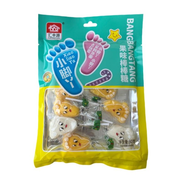 Marmeladnye konfety Huifengyuan pyatochki na palochke 80g