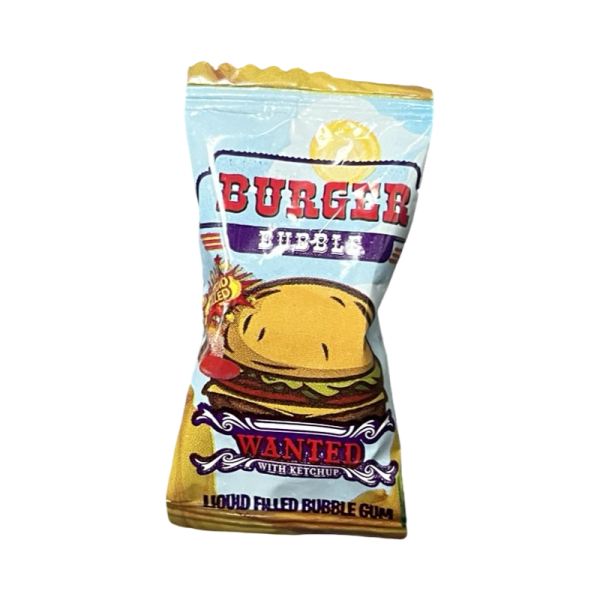 Zhevatelnaya rezinka Burger bubble drazhe burger s zhidkim tsentrom 4,6g