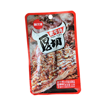 Снеки Shuntiahyuan со вкусом острого говяжьего стейка 22г