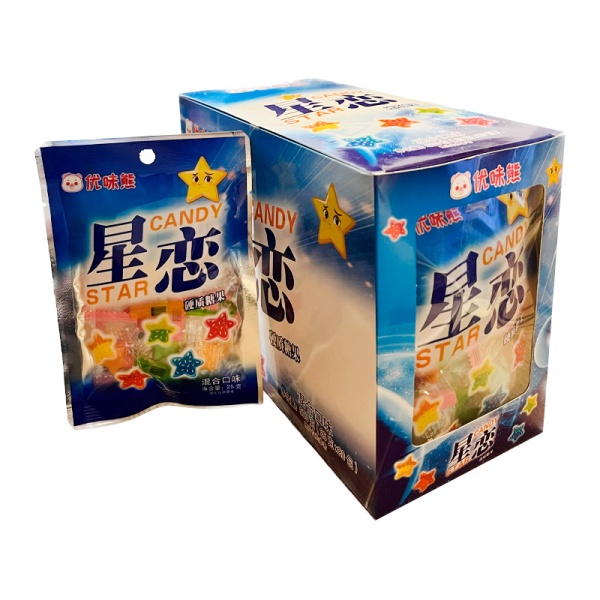 Konfety Youwei Bear Star fruktovye 25g