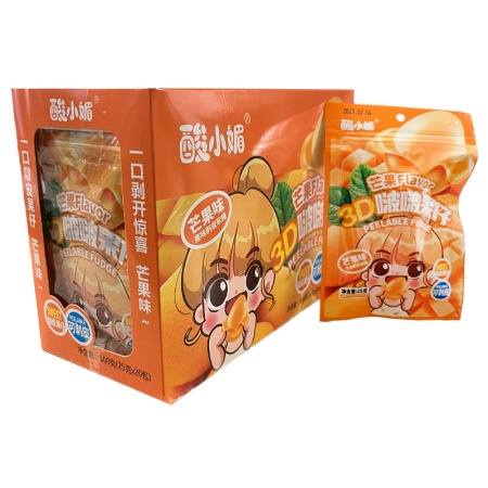 Konfety zhevatelnye Sour Xiaomei Peelable Fudge v assortimente 25g