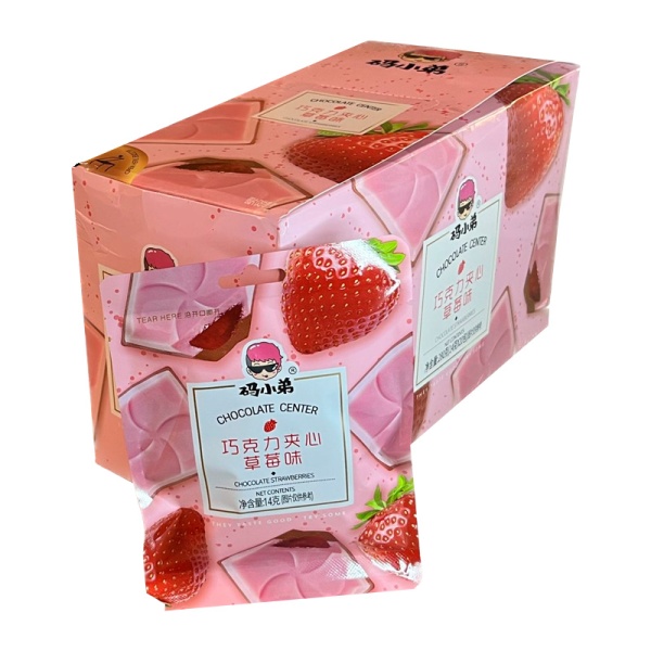 Konfety Code Boy Chocolate Center klubnika 14g