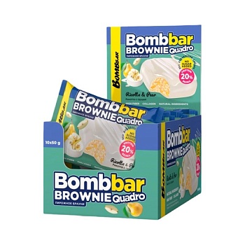Печенье Bombbar Брауни рикотта с грушей 50г