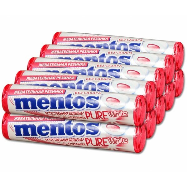 Zhevatelnaya rezinka Mentos klubnika 15,5g