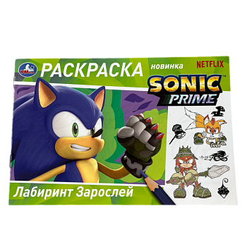 Раскраска Умка Sonic Лабиринт зарослей