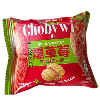 Пирожное Chobywi с клубничной начинкой 