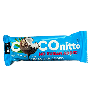 Батончик COCOnitto с ванильно-сливочным вкусом без сахара 40г