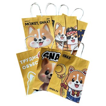 Пакет подарочный Snax 27x21x11