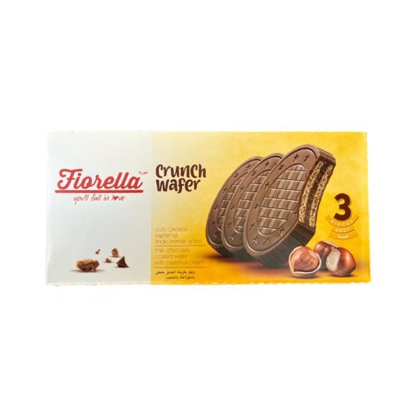 Vafli Fiorella v molochnom shokolade s orekhovym kremom 60g