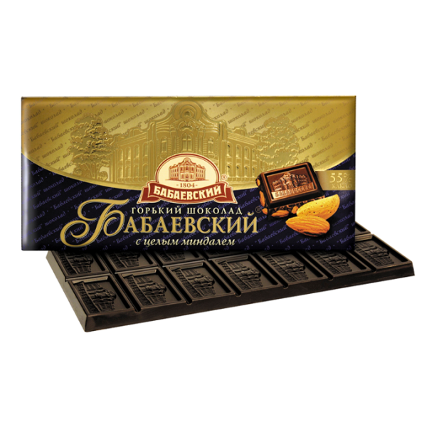 Shokolad Babaevskiy Gorkiy s mindalem 200g