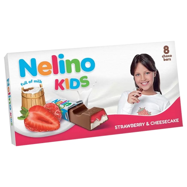 Shokolad Nelino Kids Strawberry Cheesecake 100g