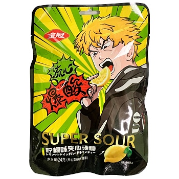 Конфеты Golden Crown Super Sour Лимон 24г