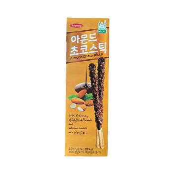 Палочки шоколадные Sunyoung с миндалем 54г