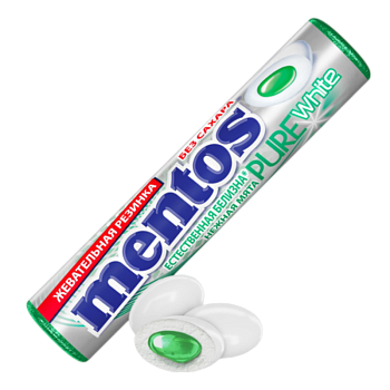 Жевательная резинка Mentos нежная мята 15.5г
