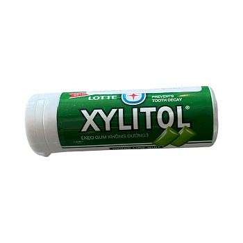 Жевательная резинка Lotte Xylitol мята-лайм мини-банка 26,1г