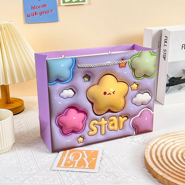 Paket podarochnyy Yokee Star 25,5*20sm