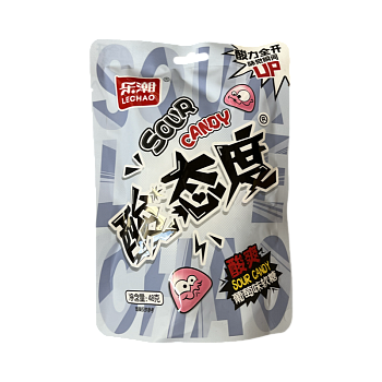 Жевательные конфеты Lechao Sour сл вкусом винограда 48г