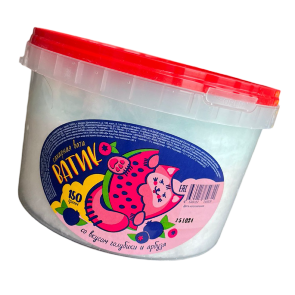 Sakharnaya vata Vatik so vkusom golubiki i arbuza150g