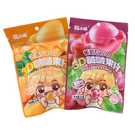 Konfety zhevatelnye Sour Xiaomei Peelable Fudge v assortimente 25g