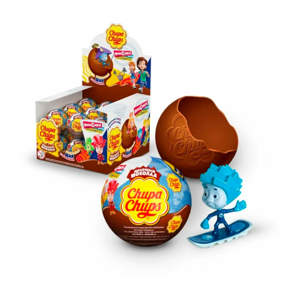 Shokoladnoe yaytso Chupa Chups fiksiki s igrushkoy 20g