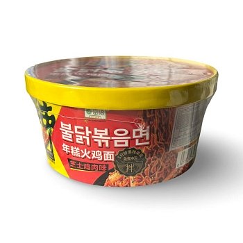 Лапша LeiQia жареная с рисовыми пирожками вкус сыра 188г 